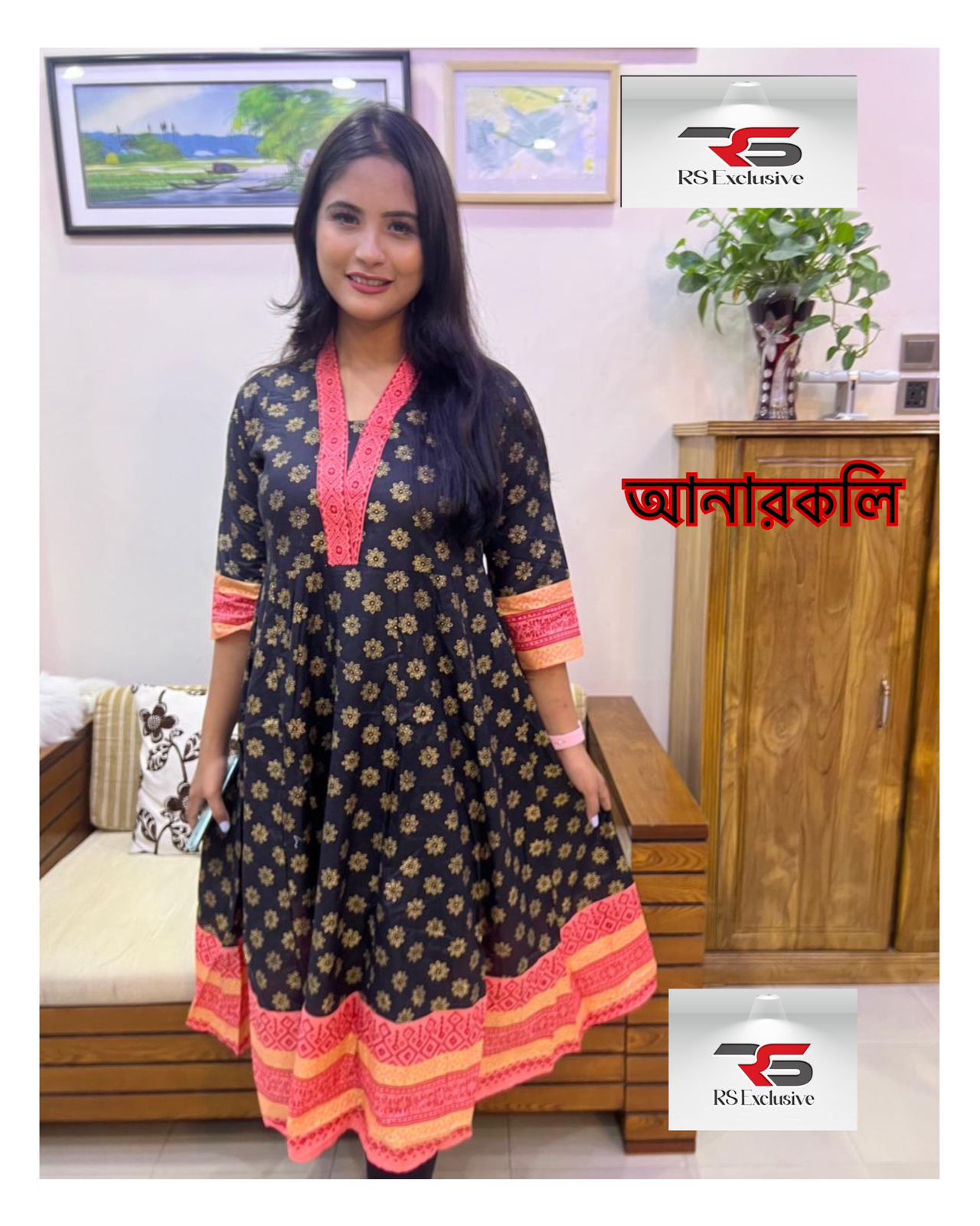 আনার কলি-Block print For Women AK-10