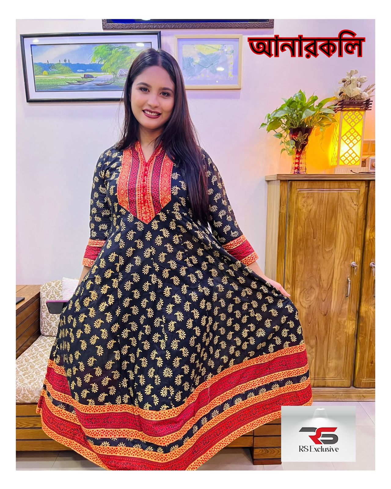 আনার কলি-Block print For Women AK-12