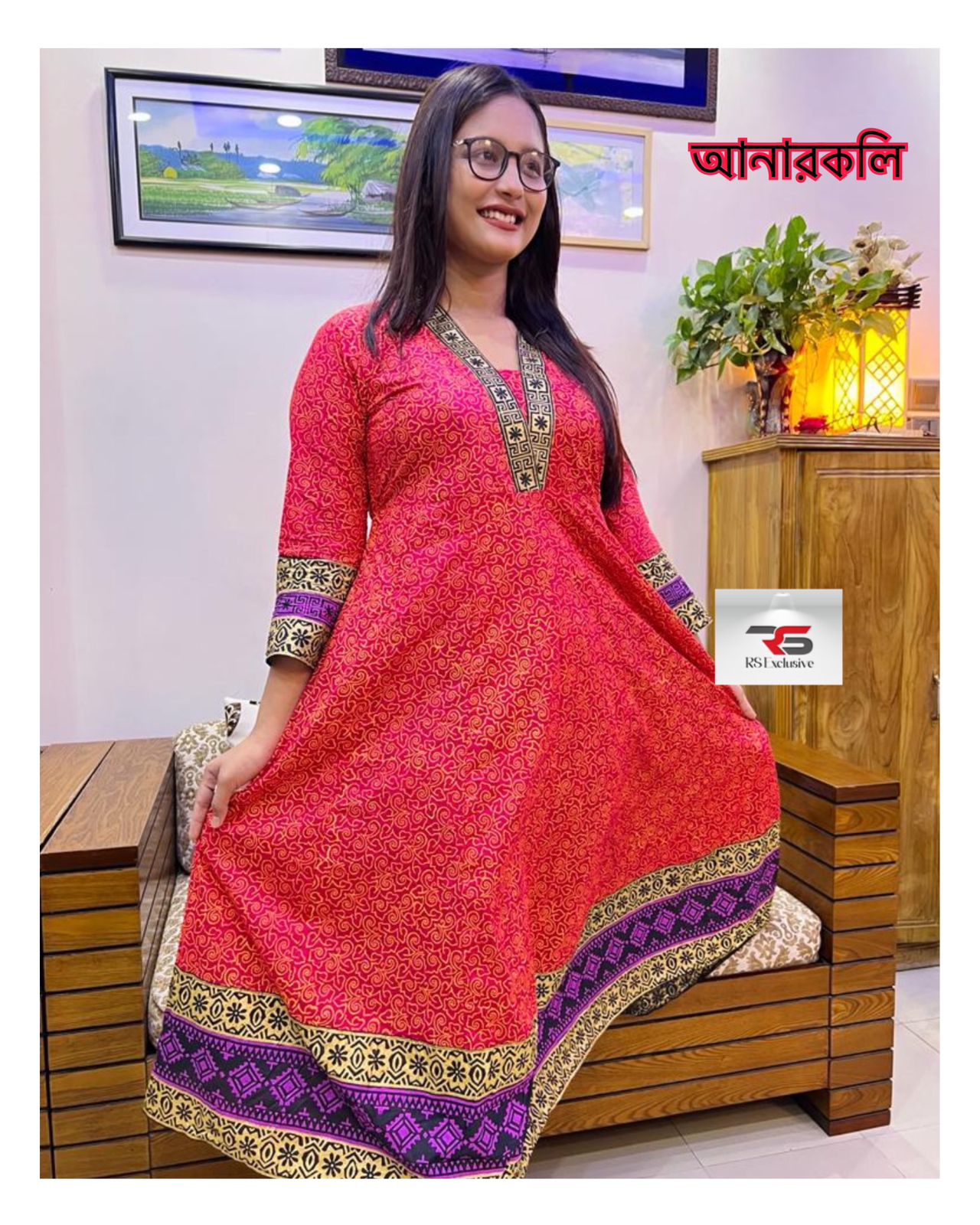 আনার কলি-Block print For Women AK-13