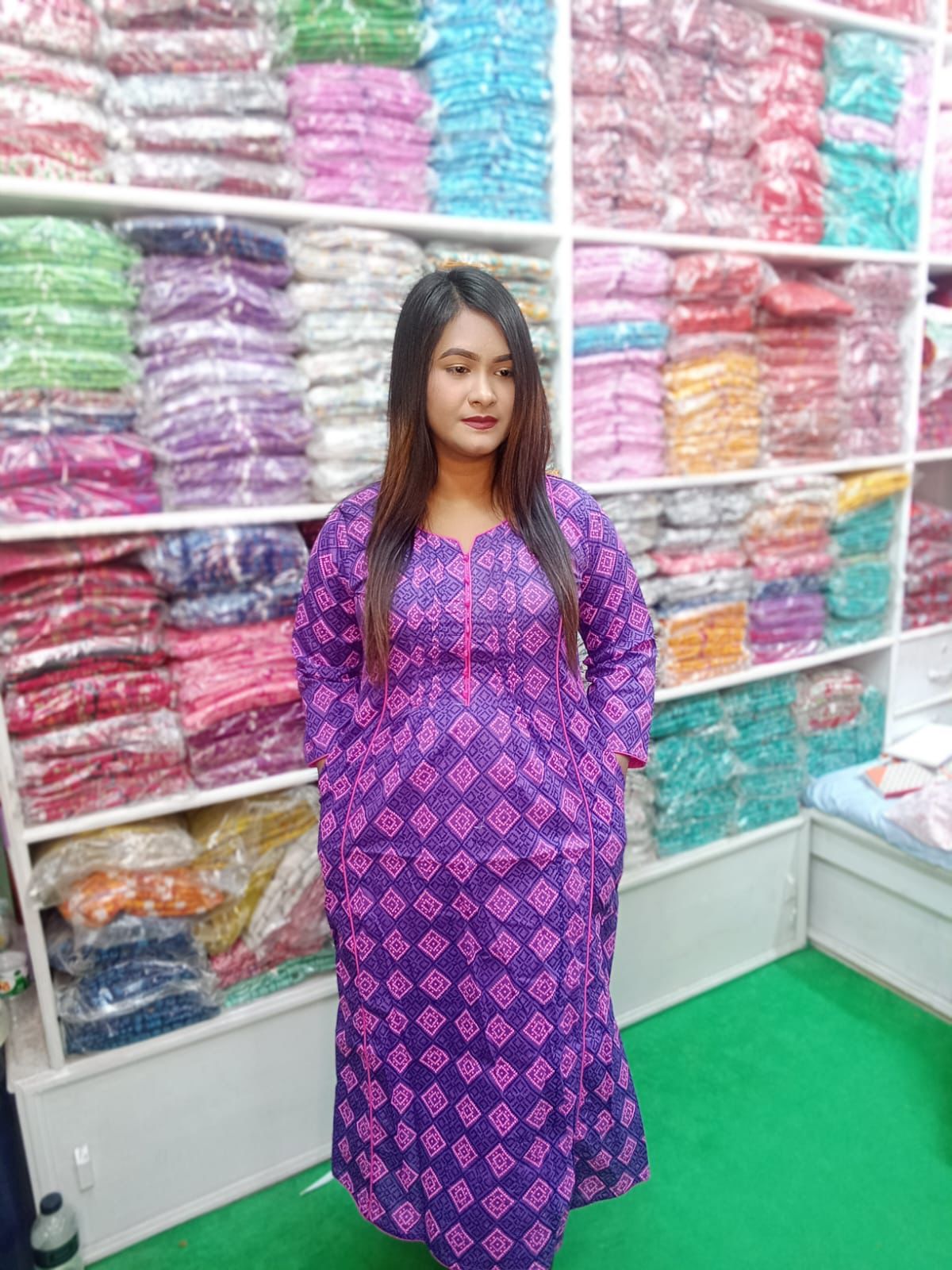 পকেট কুর্তি Block print For Women PK-14